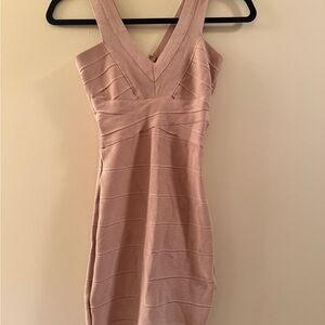 bebe Rose Pink Bandage Mini Dress